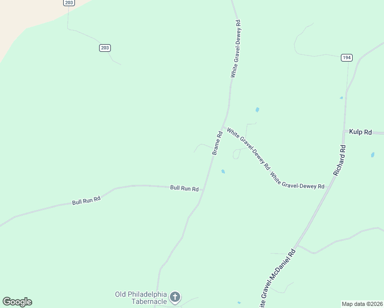 map of restaurants, bars, coffee shops, grocery stores, and more near 1673 Brame Road in Minford