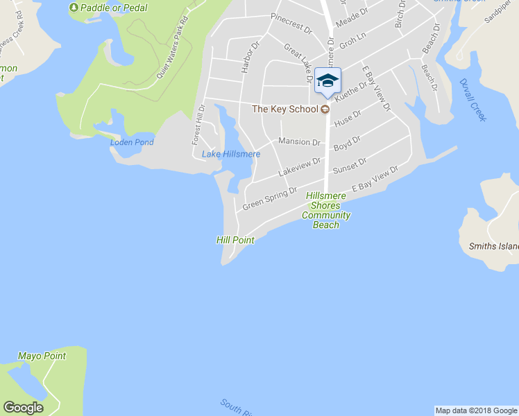 map of restaurants, bars, coffee shops, grocery stores, and more near 119 Green Spring Drive in Annapolis