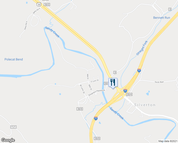 map of restaurants, bars, coffee shops, grocery stores, and more near 216 Mill Drive in Ravenswood