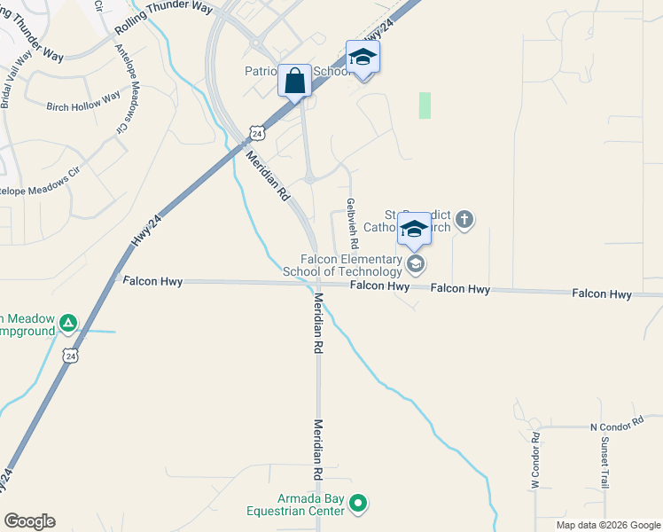 map of restaurants, bars, coffee shops, grocery stores, and more near 6504 Watusi Road in Peyton