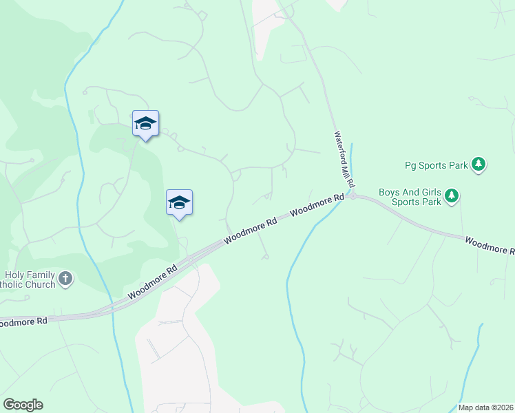map of restaurants, bars, coffee shops, grocery stores, and more near 2900 Saint Regis Way in Bowie