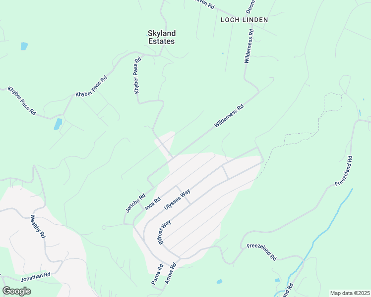 map of restaurants, bars, coffee shops, grocery stores, and more near 289 Wilderness Road in Skyland Estates