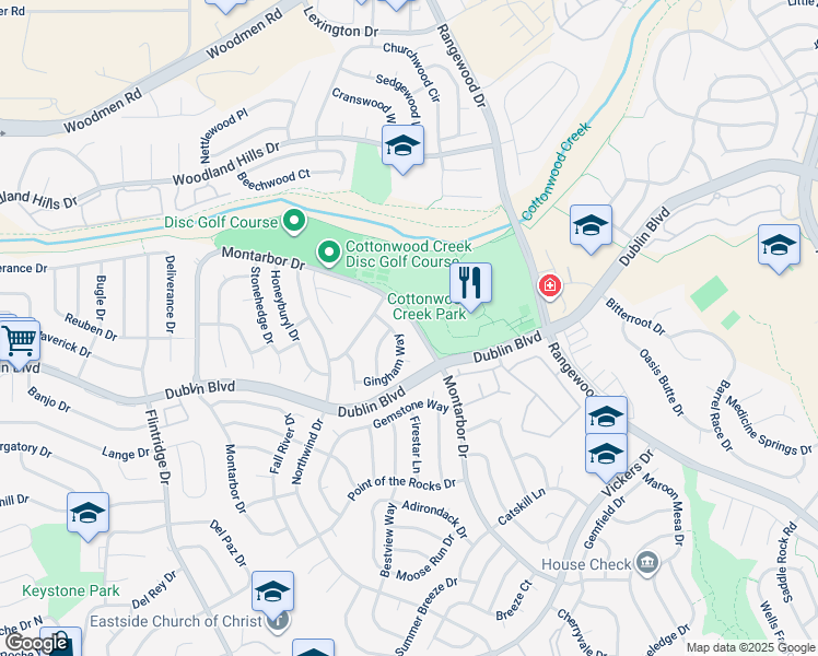 map of restaurants, bars, coffee shops, grocery stores, and more near 7155 Montarbor Drive in Colorado Springs