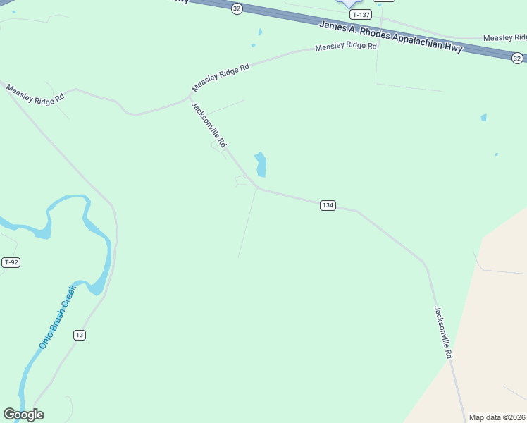 map of restaurants, bars, coffee shops, grocery stores, and more near 1424 Jacksonville Road in Peebles