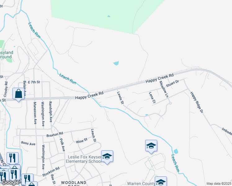 map of restaurants, bars, coffee shops, grocery stores, and more near 892 Cannon Street in Front Royal