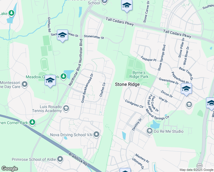 map of restaurants, bars, coffee shops, grocery stores, and more near 24911 Coats Square in Aldie