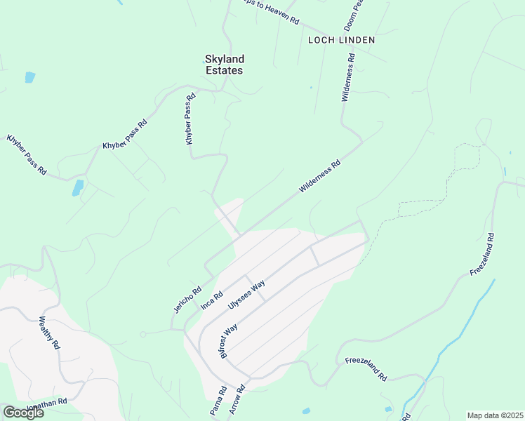 map of restaurants, bars, coffee shops, grocery stores, and more near 289 Wilderness Road in Skyland Estates