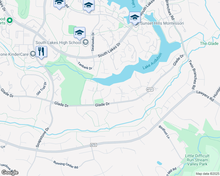 map of restaurants, bars, coffee shops, grocery stores, and more near 11302 Taffrail Court in Reston