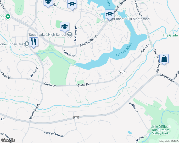 map of restaurants, bars, coffee shops, grocery stores, and more near 11302 Taffrail Court in Reston