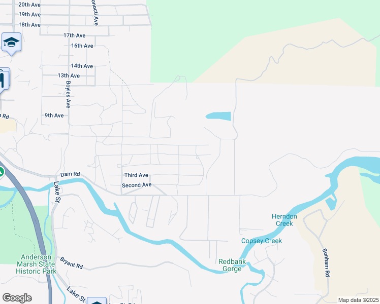 map of restaurants, bars, coffee shops, grocery stores, and more near 16631 6th Avenue in Clearlake