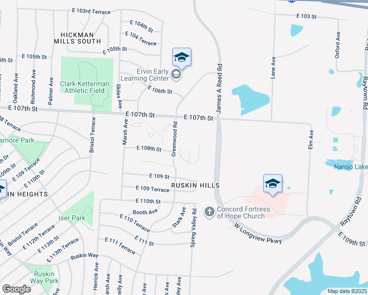 map of restaurants, bars, coffee shops, grocery stores, and more near 10717 Lewis Court in Kansas City