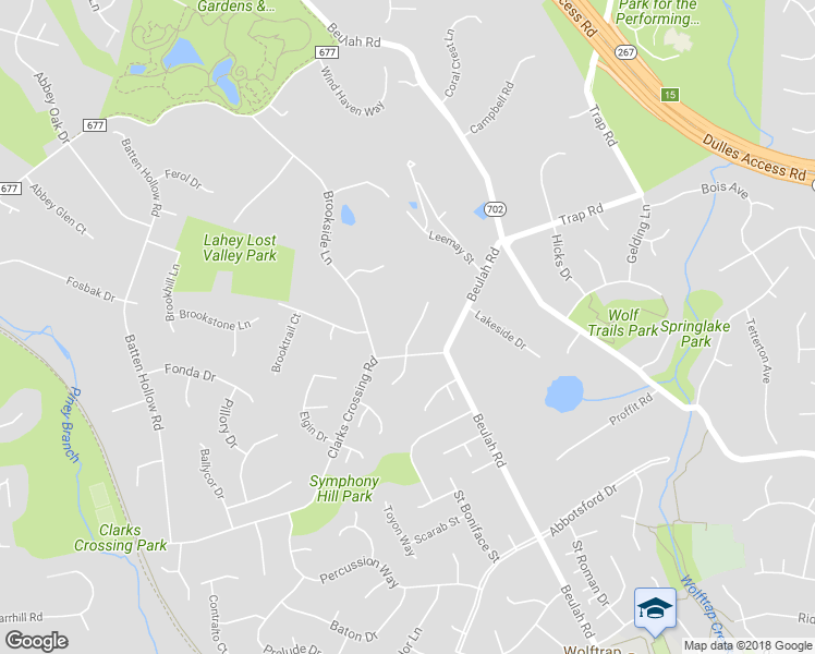 map of restaurants, bars, coffee shops, grocery stores, and more near 1796 Hawthorne Ridge Court in Vienna