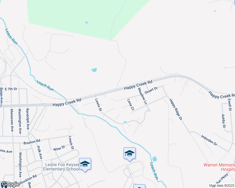 map of restaurants, bars, coffee shops, grocery stores, and more near 963 Happy Creek Rd in Front Royal