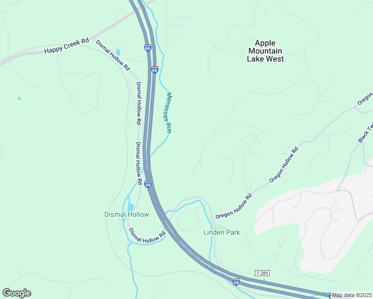 map of restaurants, bars, coffee shops, grocery stores, and more near 36 Applewood Drive in Front Royal