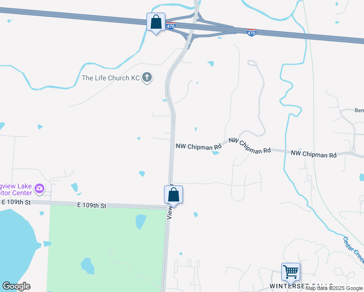 map of restaurants, bars, coffee shops, grocery stores, and more near 11510 Northwest Chipman Road in Kansas City