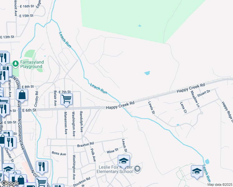 map of restaurants, bars, coffee shops, grocery stores, and more near Success Road in Warren County