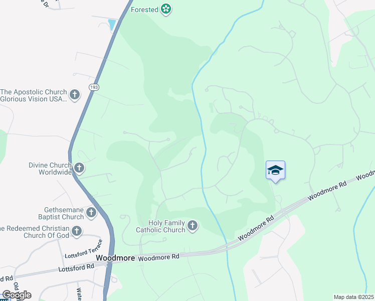 map of restaurants, bars, coffee shops, grocery stores, and more near 11936 Saint Francis Way in Bowie