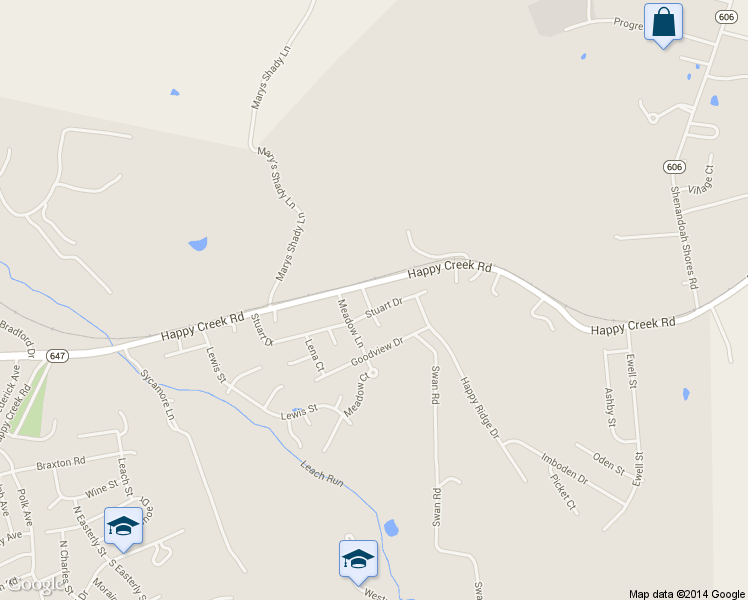 map of restaurants, bars, coffee shops, grocery stores, and more near 1060 Stuart Dr in Front Royal