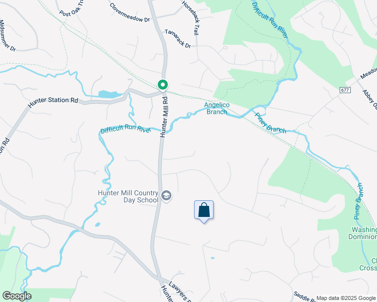 map of restaurants, bars, coffee shops, grocery stores, and more near 1927 Hunter Mill Road in Vienna
