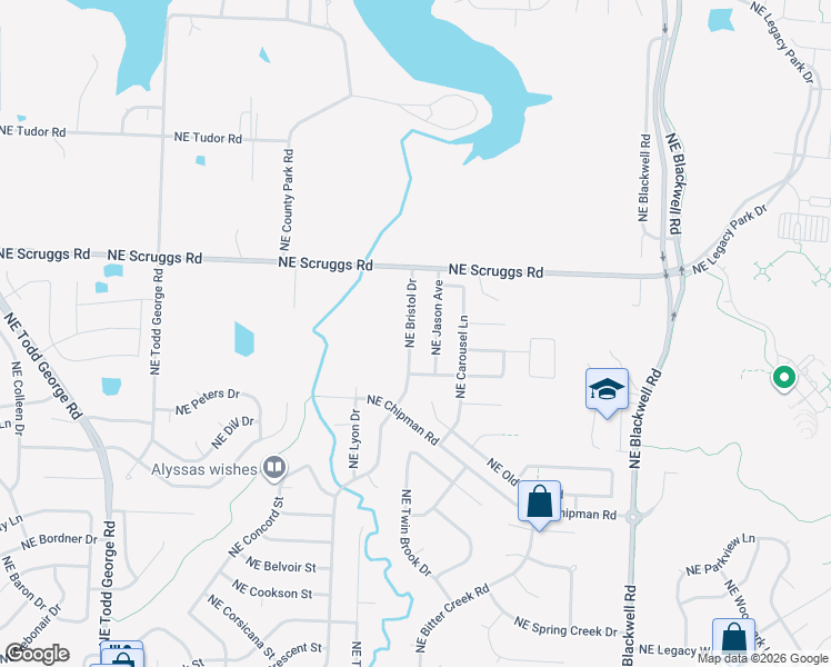 map of restaurants, bars, coffee shops, grocery stores, and more near 1008 Northeast Bristol Drive in Lee's Summit