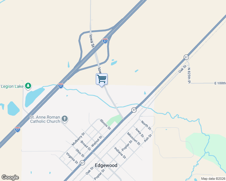 map of restaurants, bars, coffee shops, grocery stores, and more near 706 Iowa Street in Edgewood