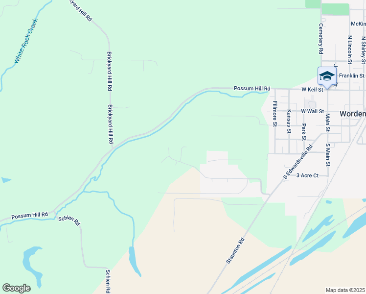 map of restaurants, bars, coffee shops, grocery stores, and more near 7509 Pinnacle Drive in Worden