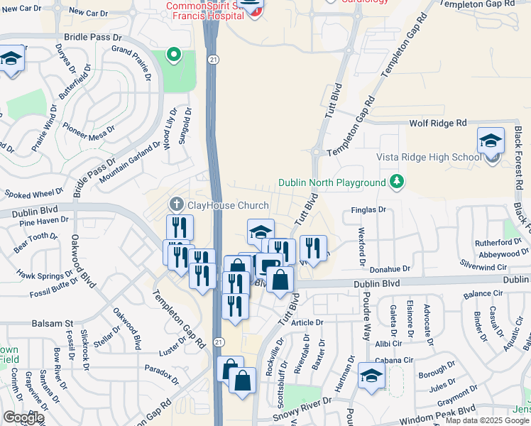 map of restaurants, bars, coffee shops, grocery stores, and more near in 