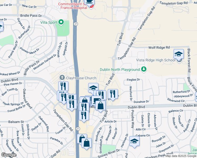 map of restaurants, bars, coffee shops, grocery stores, and more near in 