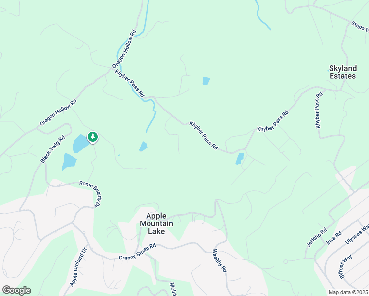 map of restaurants, bars, coffee shops, grocery stores, and more near 380 Khyber Pass Road in Apple Mountain Lake