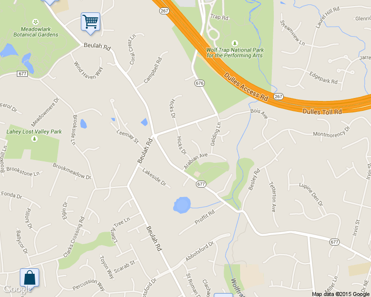 map of restaurants, bars, coffee shops, grocery stores, and more near 1709 Hicks Dr in Vienna