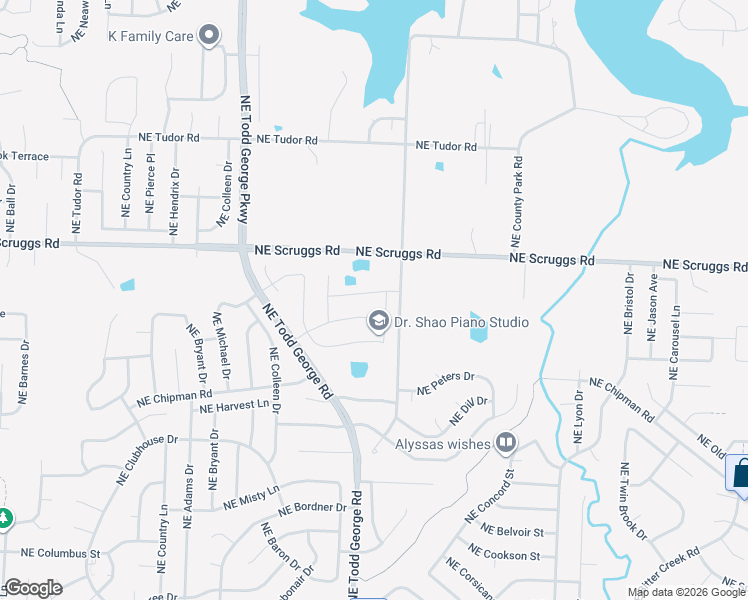 map of restaurants, bars, coffee shops, grocery stores, and more near 1829 Northeast Riley Drive in Lee's Summit