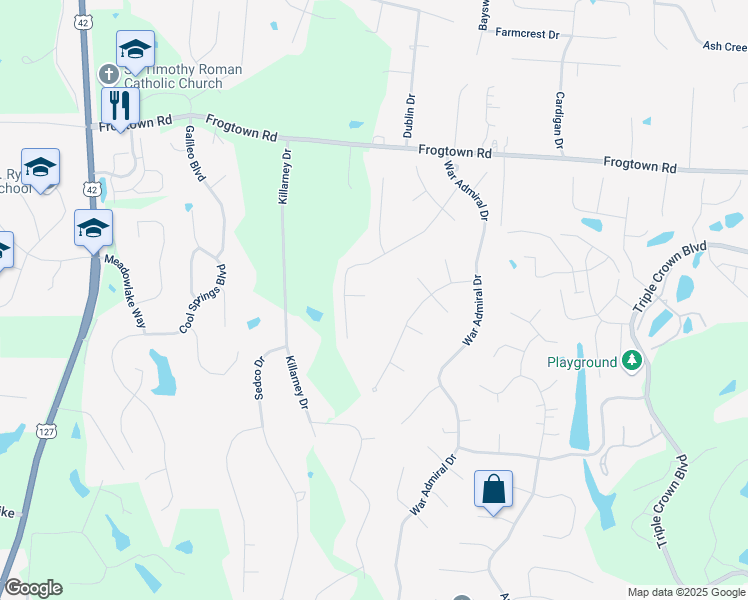 map of restaurants, bars, coffee shops, grocery stores, and more near 10851 Pollard Court in Union