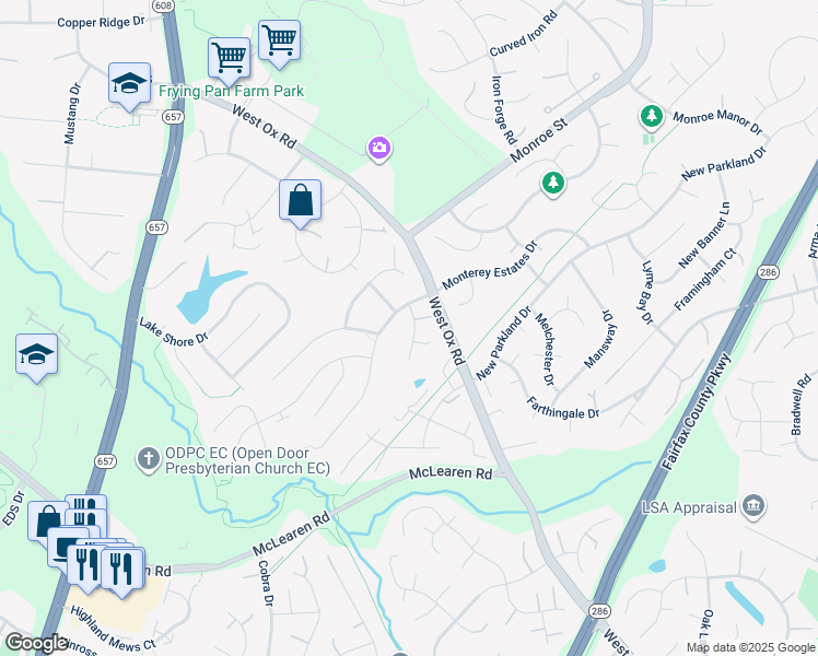 map of restaurants, bars, coffee shops, grocery stores, and more near 2782 Middleton Farm Ct in Herndon