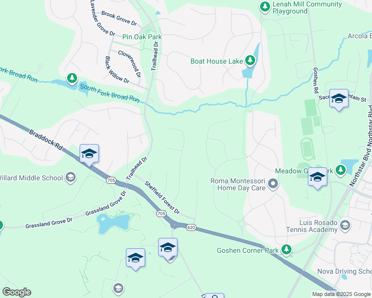 map of restaurants, bars, coffee shops, grocery stores, and more near 24882 Quimby Oaks Place in Aldie