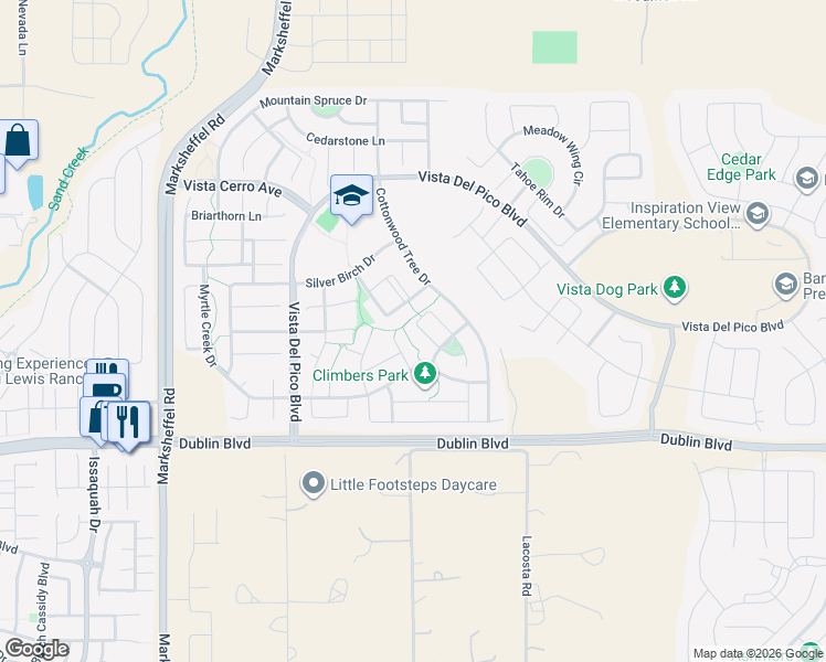 map of restaurants, bars, coffee shops, grocery stores, and more near 6761 Hidden Hickory Circle in Colorado Springs