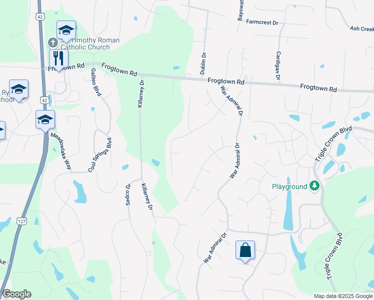 map of restaurants, bars, coffee shops, grocery stores, and more near 10851 Pollard Court in Union