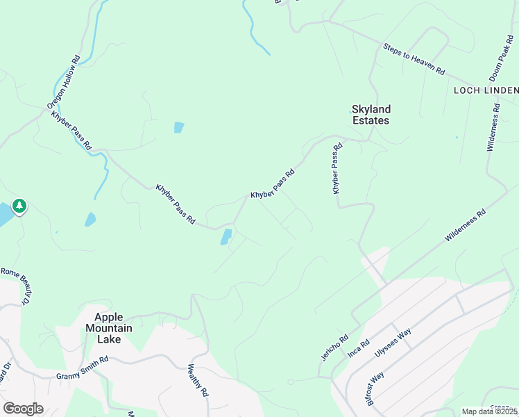 map of restaurants, bars, coffee shops, grocery stores, and more near 34 Beyond Tomorrow Way in Skyland Estates