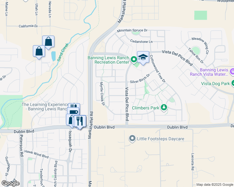 map of restaurants, bars, coffee shops, grocery stores, and more near 8052 Cinnamon Court in Colorado Springs
