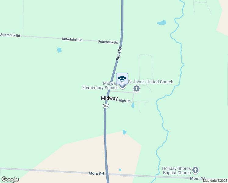 map of restaurants, bars, coffee shops, grocery stores, and more near 6321 Midway Drive in Moro