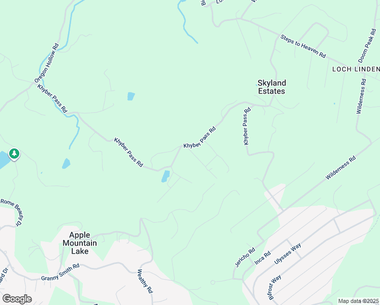 map of restaurants, bars, coffee shops, grocery stores, and more near 34 Beyond Tomorrow Way in Skyland Estates