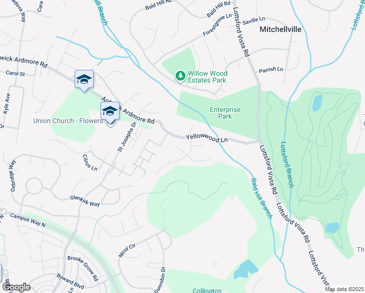 map of restaurants, bars, coffee shops, grocery stores, and more near 10206 Thundercloud Court in Springdale