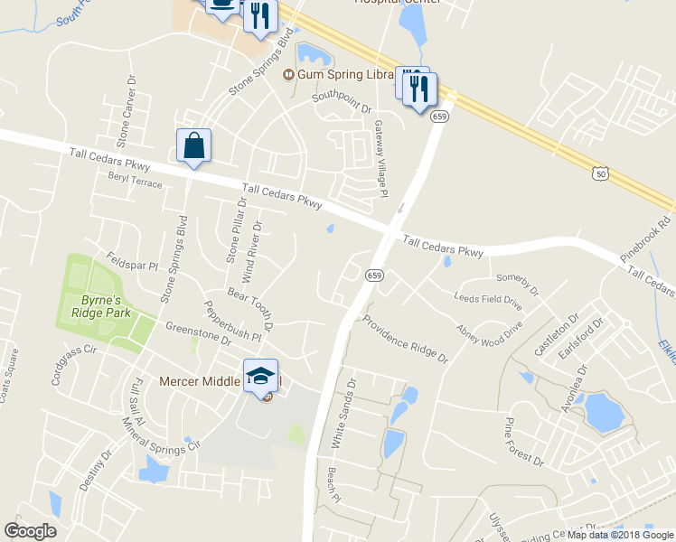 map of restaurants, bars, coffee shops, grocery stores, and more near 24847 Mason Dale Terrace in Chantilly