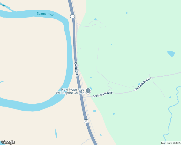 map of restaurants, bars, coffee shops, grocery stores, and more near 250 North High Street in Lucasville
