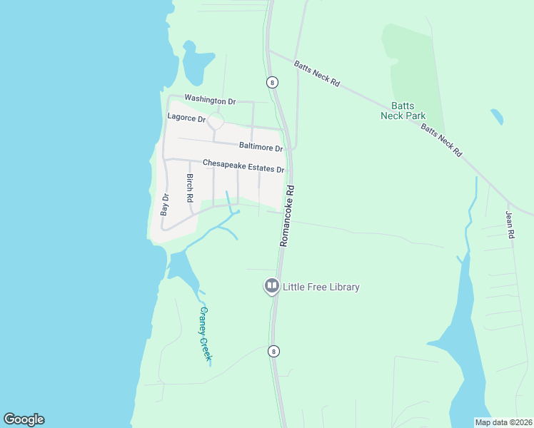 map of restaurants, bars, coffee shops, grocery stores, and more near 2216 Romancoke Road in Stevensville