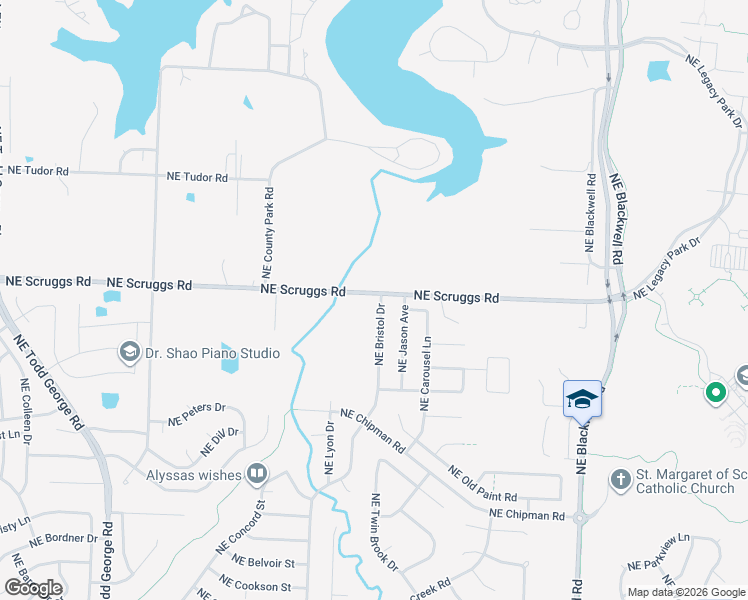 map of restaurants, bars, coffee shops, grocery stores, and more near 1032 Northeast Bristol Drive in Lee's Summit