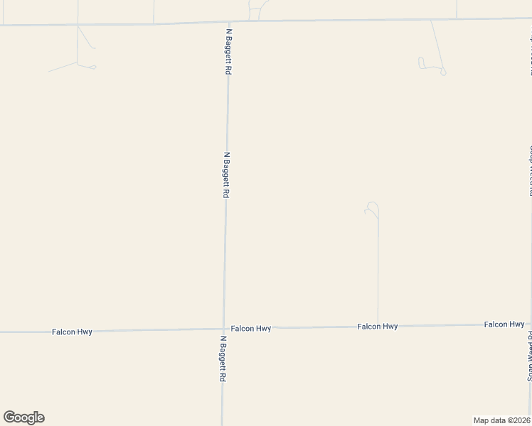 map of restaurants, bars, coffee shops, grocery stores, and more near 6945 North Baggett Road in Calhan