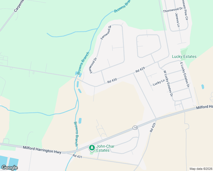 map of restaurants, bars, coffee shops, grocery stores, and more near 1086 Jackson Ditch Road in Harrington