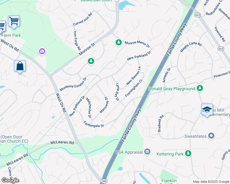 map of restaurants, bars, coffee shops, grocery stores, and more near 12915 Lyme Bay Drive in Herndon