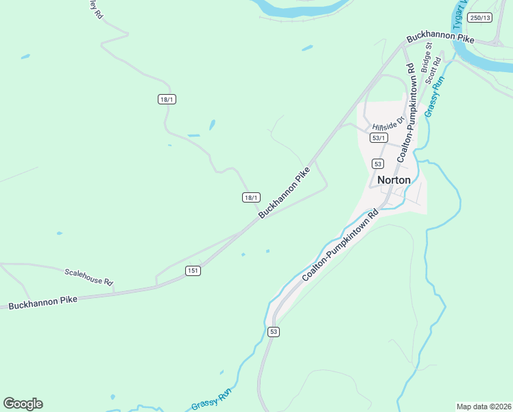 map of restaurants, bars, coffee shops, grocery stores, and more near 1184 Buckhannon Pike in Norton