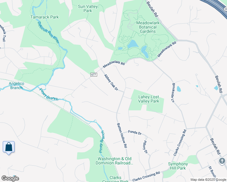 map of restaurants, bars, coffee shops, grocery stores, and more near 1818 Abbey Oak Drive in Vienna